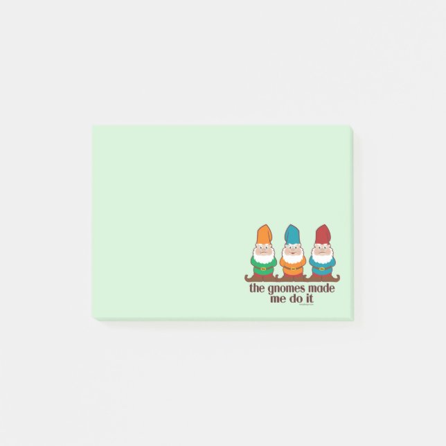 Notas Post-it® Los gnomos hicieron que lo hace (Anverso)