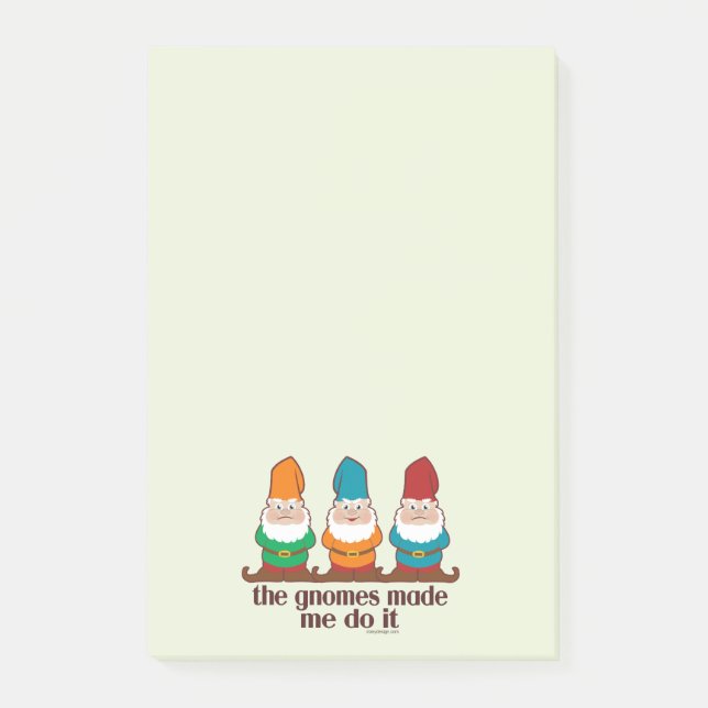Notas Post-it® Los gnomos hicieron que lo hace divertido (Anverso)