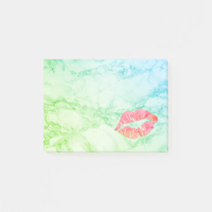 Notas Post-it® Los hermosos labios personalizados sobre mármol