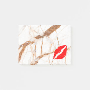 Notas Post-it® Los hermosos labios personalizados sobre mármol
