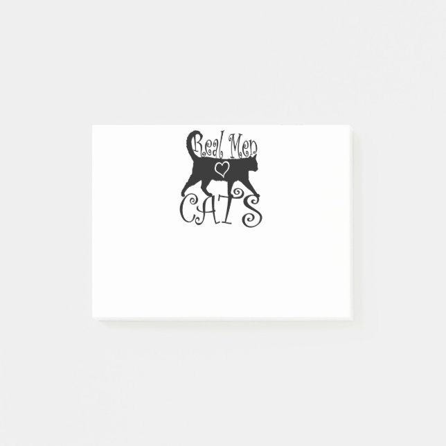 Notas Post-it® Los hombres de verdad aman los gatos (Anverso)