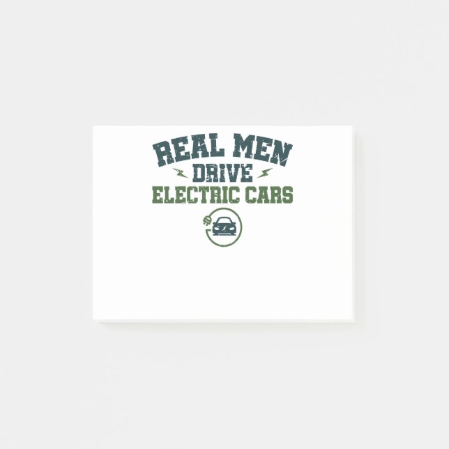 Notas Post-it® Los hombres reales conducen automóviles eléctricos (Anverso)