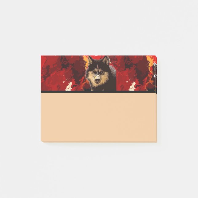 Notas Post-it® Los Husky Siberiano Post-It Noes (Anverso)