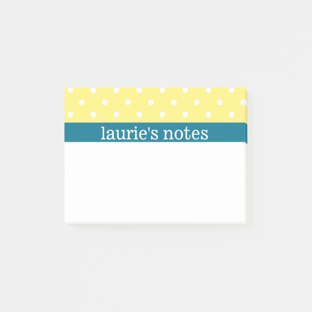 Notas Post-it® Los lunares amarillos - personalice (Anverso)