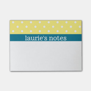 Notas Post-it® Los lunares amarillos - personalice