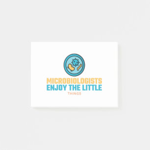 Notas Post-it® Los microbiólogos disfrutan de las pequeñas cosas