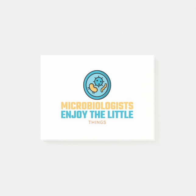 Notas Post-it® Los microbiólogos disfrutan de las pequeñas cosas (Anverso)