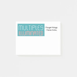 Notas Post-it® Los múltiplos iluminaron la libreta del post-it