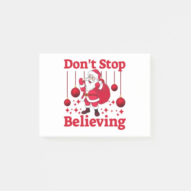 Notas Post-it® Los navidades Santa Claus creen (Anverso)
