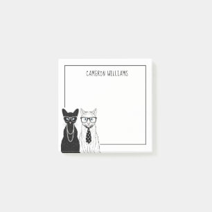Notas Post-it® Los pares el del gato añaden su nombre