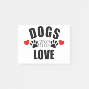Notas Post-it® Los perros son amor
