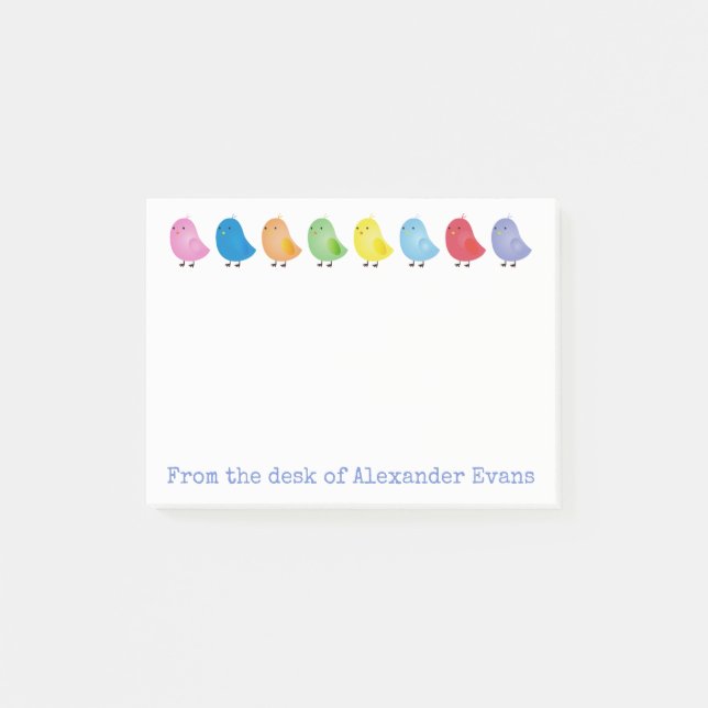 Notas Post-it® Los polluelos del arco iris personalizan (Anverso)