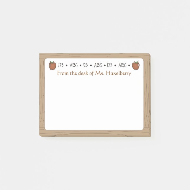 Notas Post-it® Los profesores del tablero blanco personalizaron (Anverso)