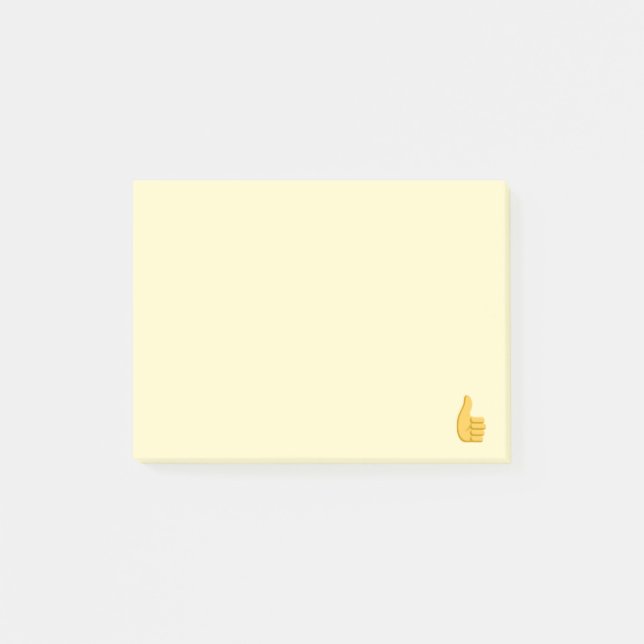 Notas Post-it® Los pulgares suben emoji (Anverso)