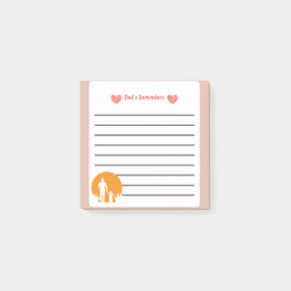 Notas Post-it® Los recordatorios de papá sobre el día personaliza
