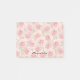 Notas Post-it® Los rosas rosados personalizaron 4 x 3