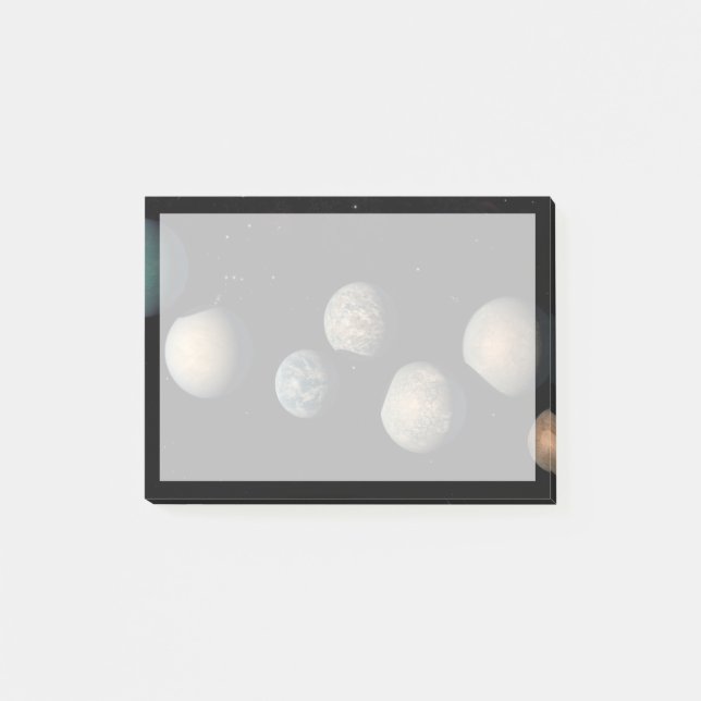 Notas Post-it® Los Siete Planetas Del Tamaño De La Tierra Del Tra (Anverso)