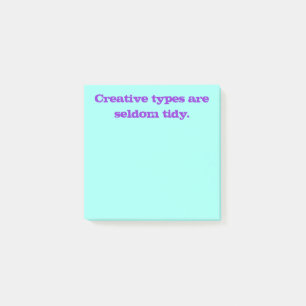 Notas Post-it® Los tipos creativos rara vez son mareados