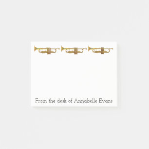 Notas Post-it® Los trompetas de bronce se personalizan