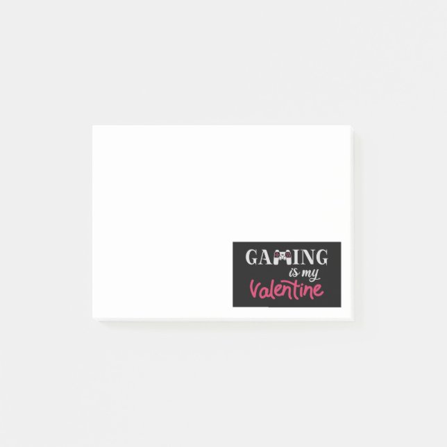 Notas Post-it® Los videojuegos son mi San Valentín (Anverso)