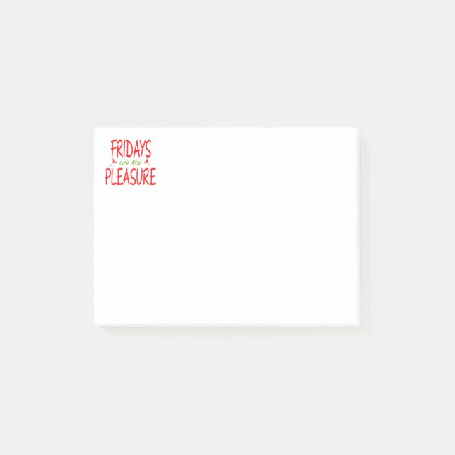 Notas Post-it® Los viernes son un placer (Anverso)