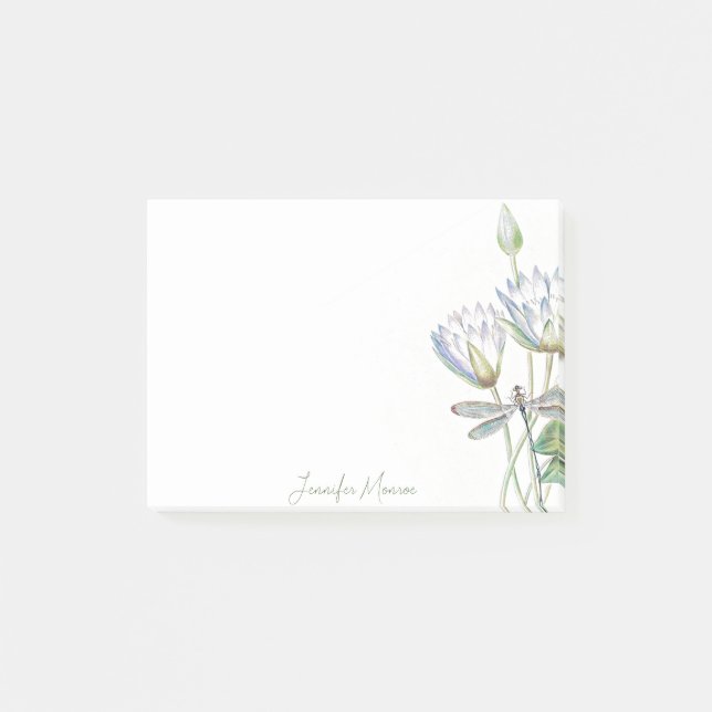 Notas Post-it® Loto y libélula personalizados (Anverso)