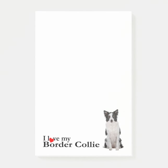 Notas Post-it® Love My Border Collie Post-It Notes (Anverso)
