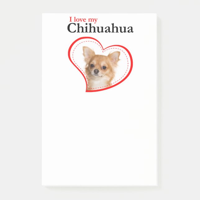 Notas Post-it® Love My Chihuahua Post-it Notes (Anverso)