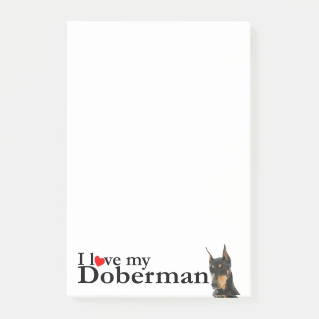 Notas Post-it® Love My Doberman Post-It Notes (Anverso)