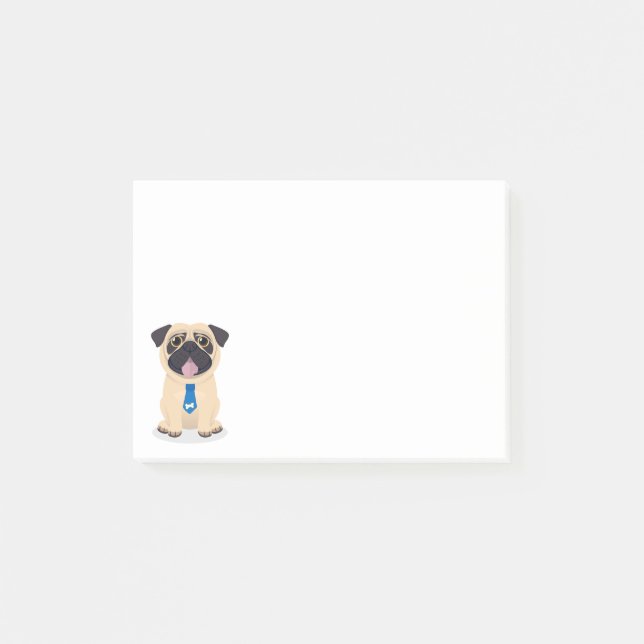 Notas Post-it® Love Pug Puppy Dog Personalizado Post IT Sticky No (Anverso)