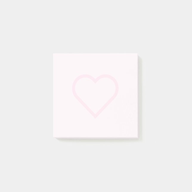 Notas Post-it® Love Sticky Notes with Heart - Colores Personaliza (Anverso)