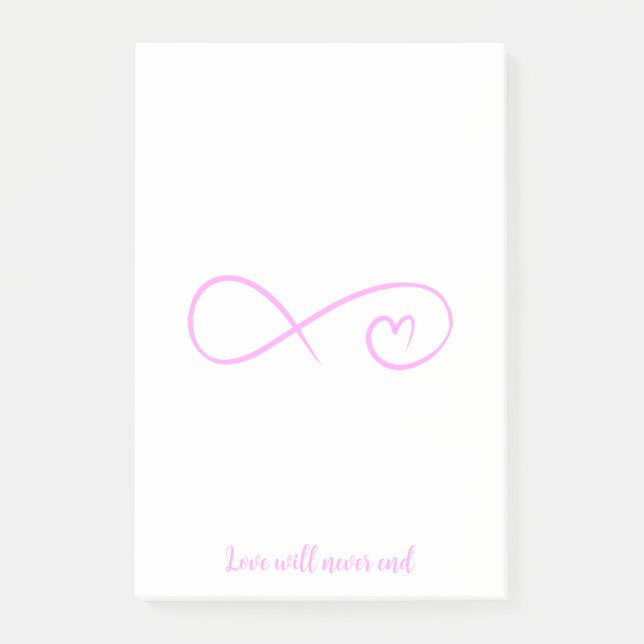 Notas Post-it® Love will never end - (Anverso)