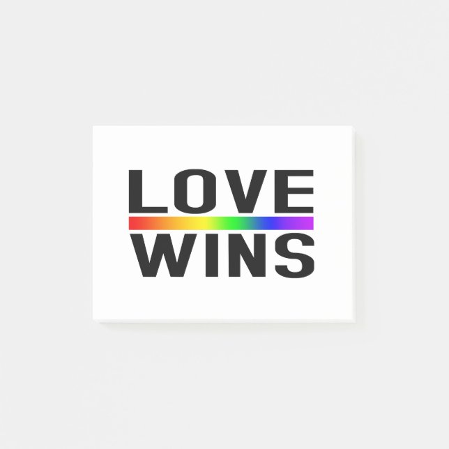 Notas Post-it® Love Wins - LGBTQ+ Pride  (Anverso)