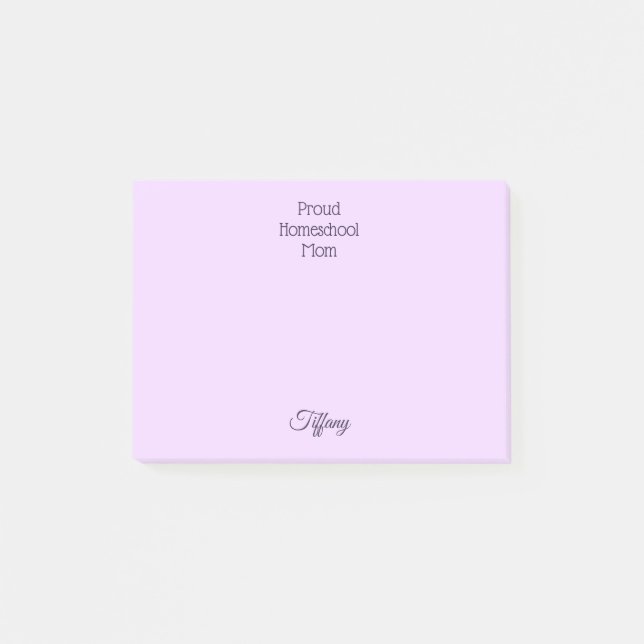 Notas Post-it® Lovely Purple Homeschol Mom (Anverso)