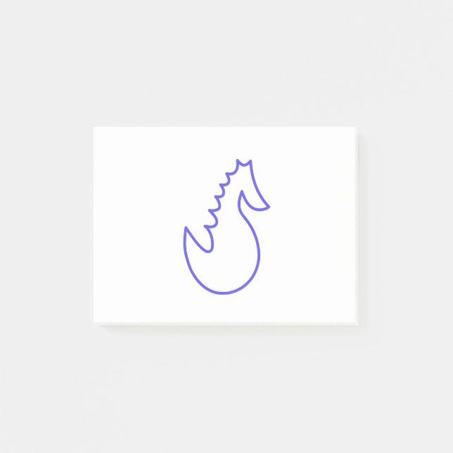 Notas Post-it® Lovely Seahorse (Anverso)