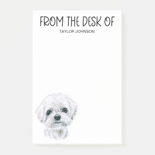 Notas Post-it® Lover maltés (Anverso)