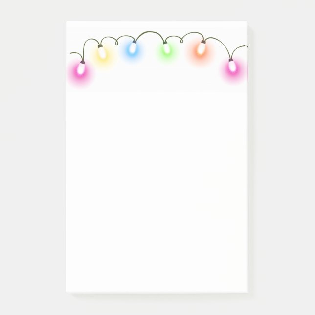 Notas Post-it® Luces de navidad (Anverso)