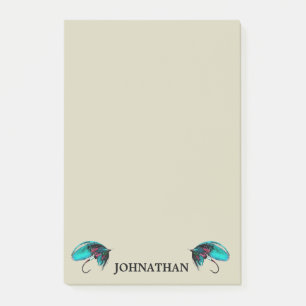 Notas Post-it® Luces de pesca de doble vuelo con nombre