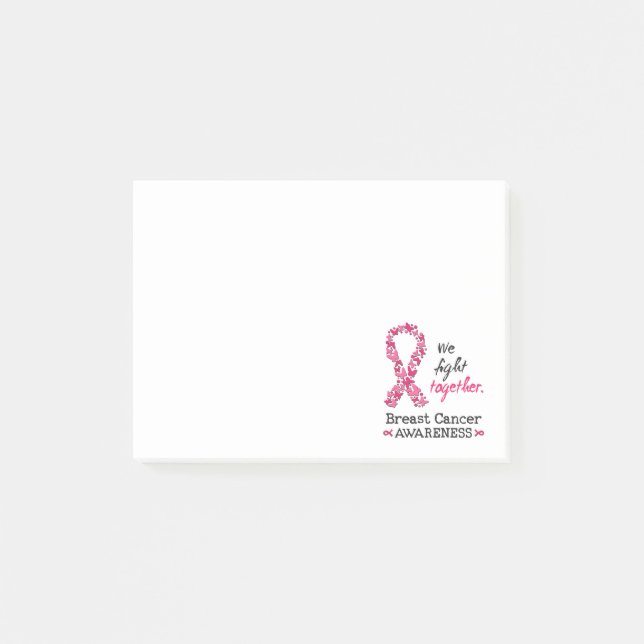 Notas Post-it® Luchamos juntos contra el cáncer de mama (Anverso)