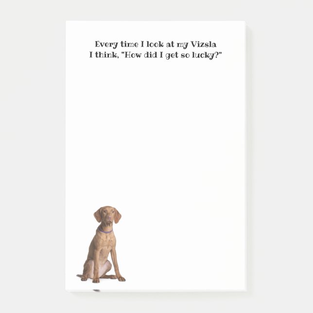 Notas Post-it® Lucky Vizsla (Anverso)