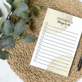 Notas Post-it® Lugar dorado - Lista de tareas pendientes - Nombre