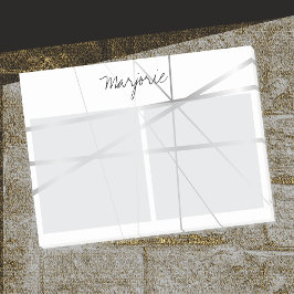 Notas Post-it® Lugar gris plateado Líneas geométricas Añadir nomb