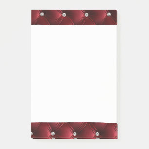 Notas Post-it® Lujo Glam Femenino Rojo Falso Terciopelo
