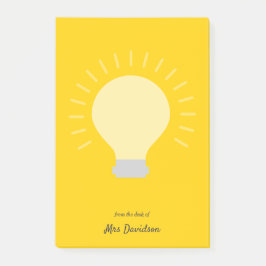 Notas Post-it® Luminosa lámpara de luz del profesor Naranja