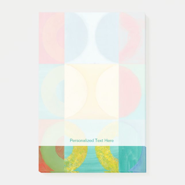 Notas Post-it® Luminoso arte pop con círculos y plazas (Anverso)