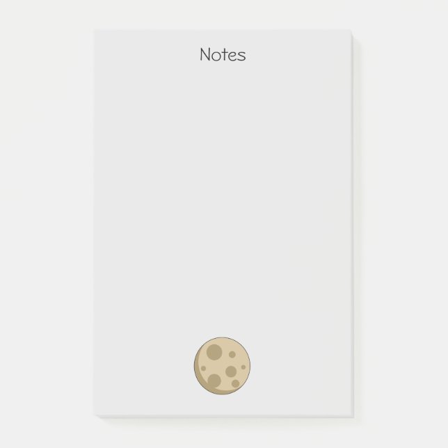 Notas Post-it® Luna Llena | Agregar Texto (Anverso)