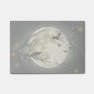 Notas Post-it® Luna Llena con los palos y el cuervo