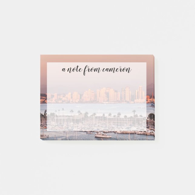 Notas Post-it® Luna llena sobre San Diego (Anverso)