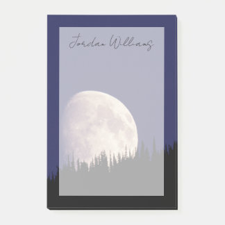 Notas Post-it® Luna y bosque | Parque Nacional Glaciar Montana