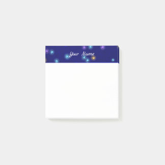 Notas Post-it® Luna y estrellas vintage grabado Script 3" x 3"